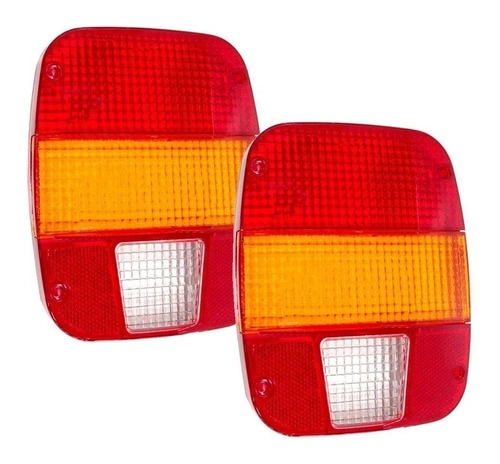 Par Lente Lanterna Traseira Caminhão Ford VW Troller Marmita