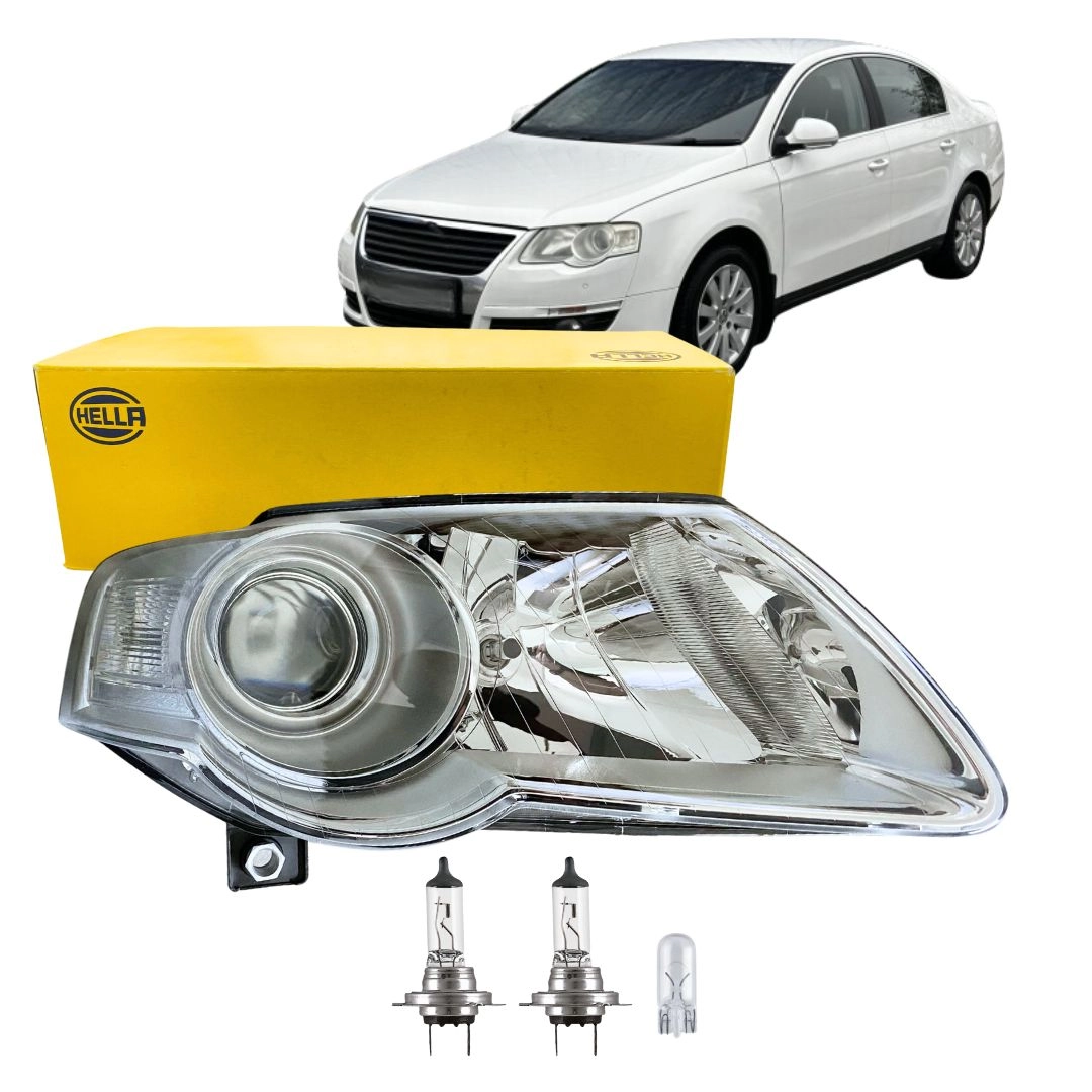 Farol Para Passat 2005 a 2010 Lado Direito 3C0941005J Hella Farol Para Passat 2005 a 2010 Lado Direito 3C0941005J Hella