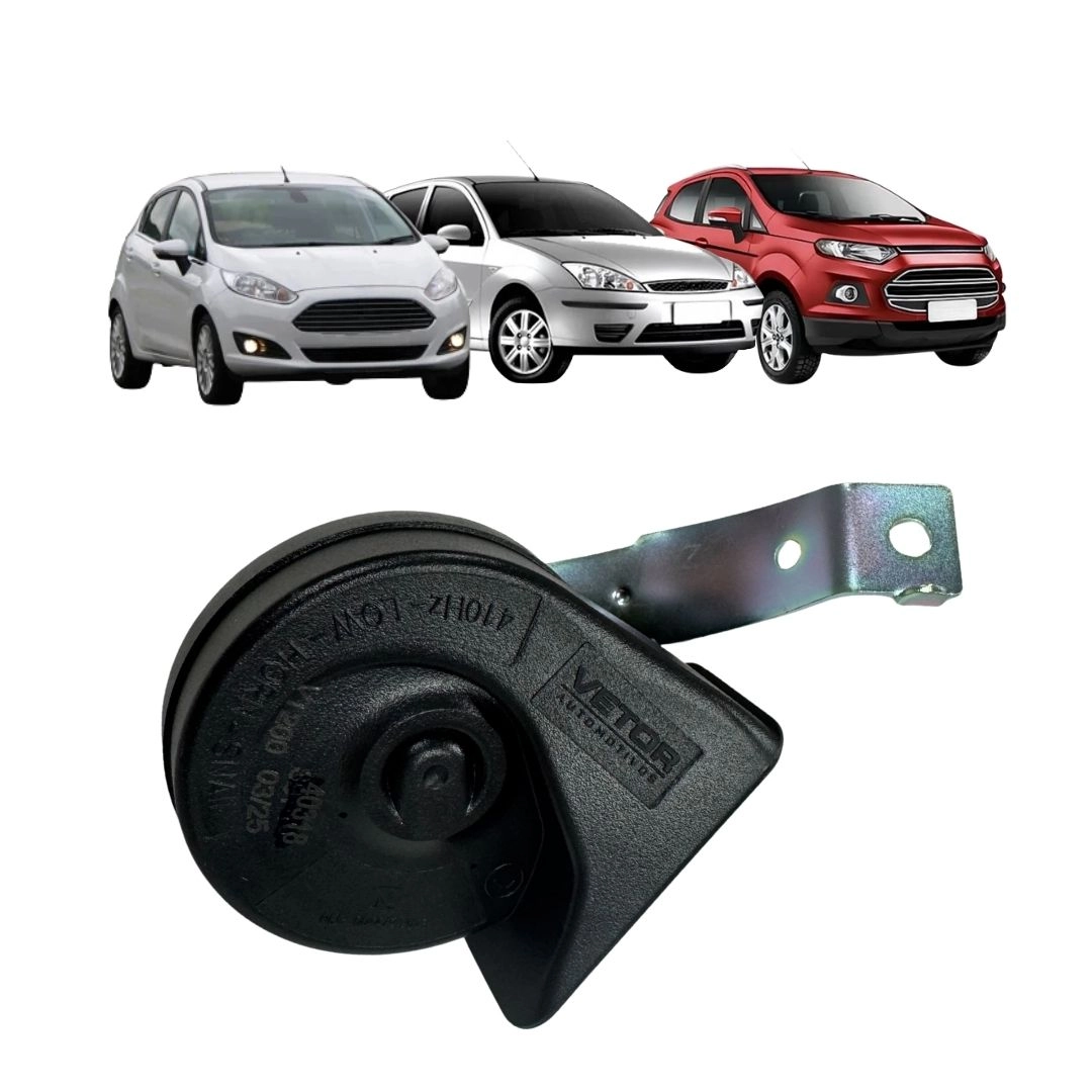 Buzina Caracol 12v Elétrica Carro Para Ford EcoSport Focus Hatch New Fiesta Vetor 2M5T16802-BB
