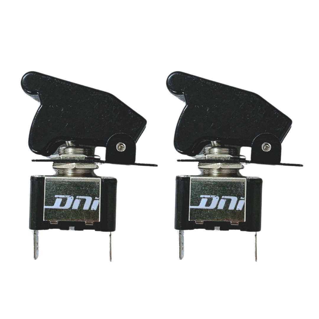 Kit 2 Chave Botão Liga Desliga 2 Posições Preta Tipo Caça