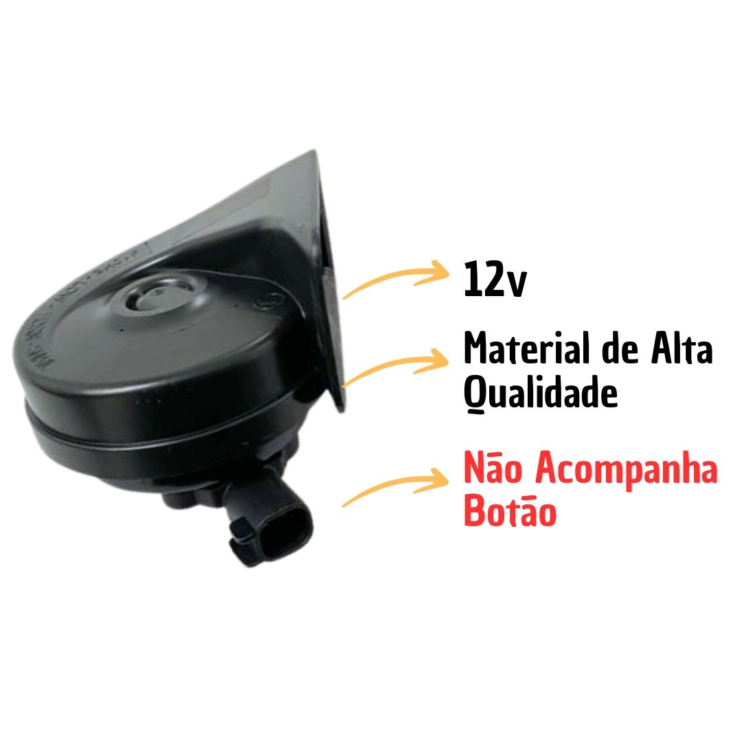 Buzina Caracol 12V Chevrolet Onix Prisma Cobalt 2012 a 2019