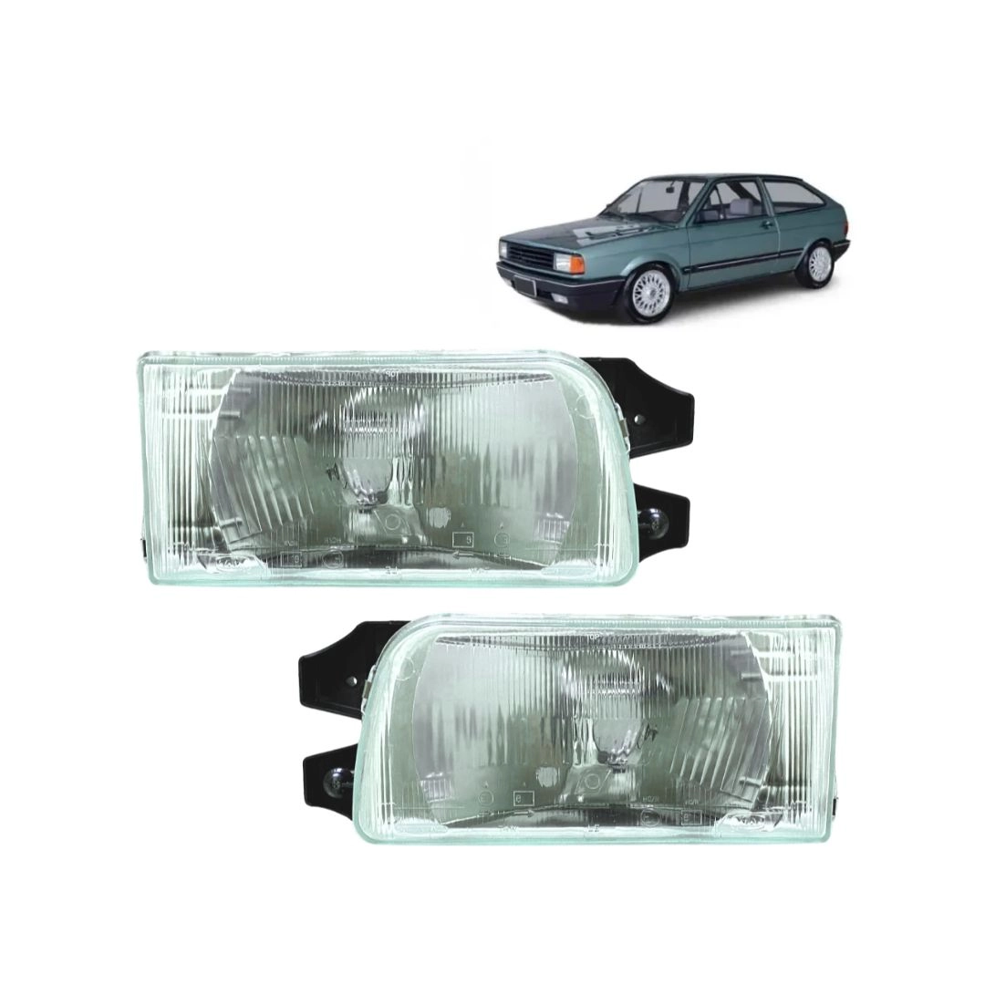 Par de Farol Para VW Saveiro Parati Gol Quadrado Par de Farol Para VW Saveiro Parati Gol Quadrado