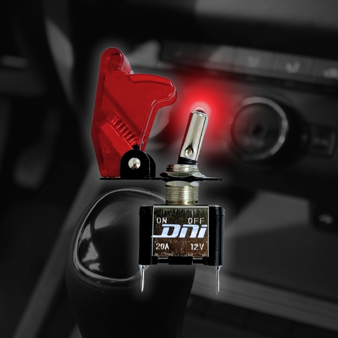 Kit 4 Chave Botão Liga Desliga 2 Posições 12v Vermelha LED