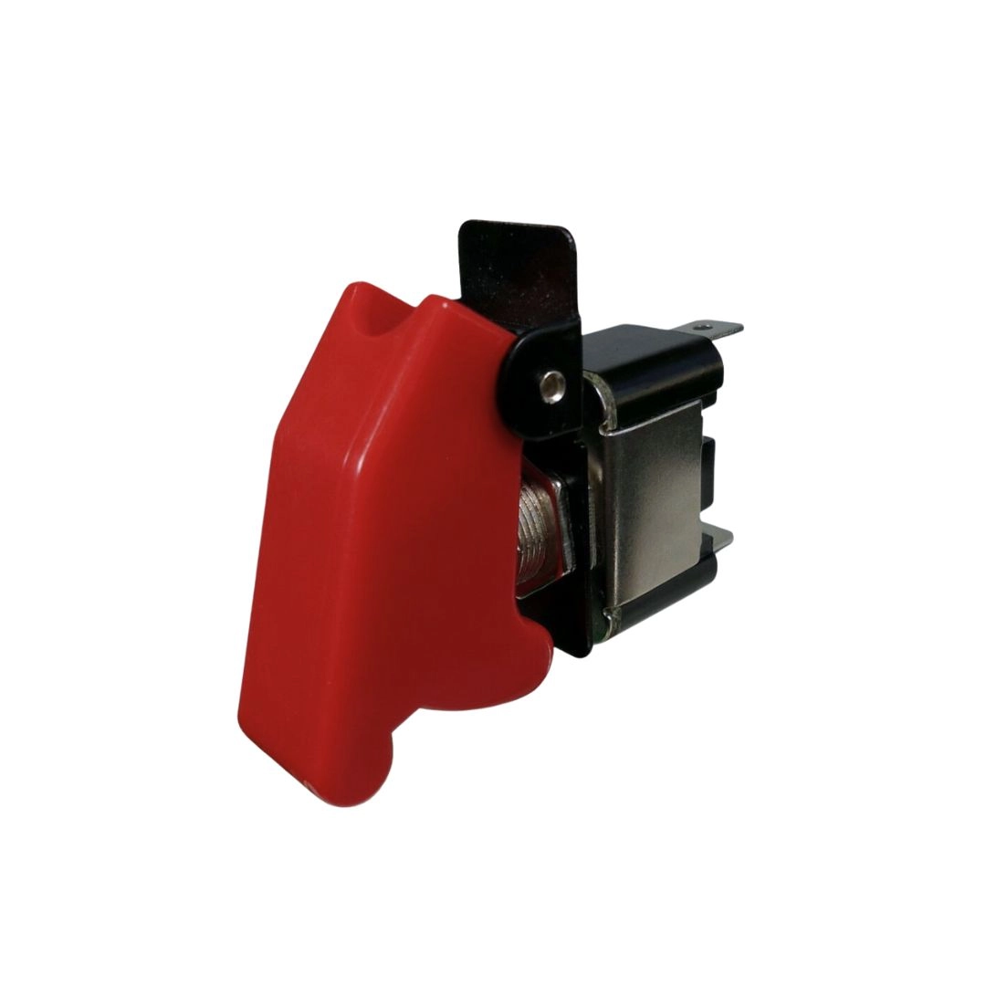 Chave Botão  Liga Desliga 2 Posições Capa Vermelha Tipo Caça