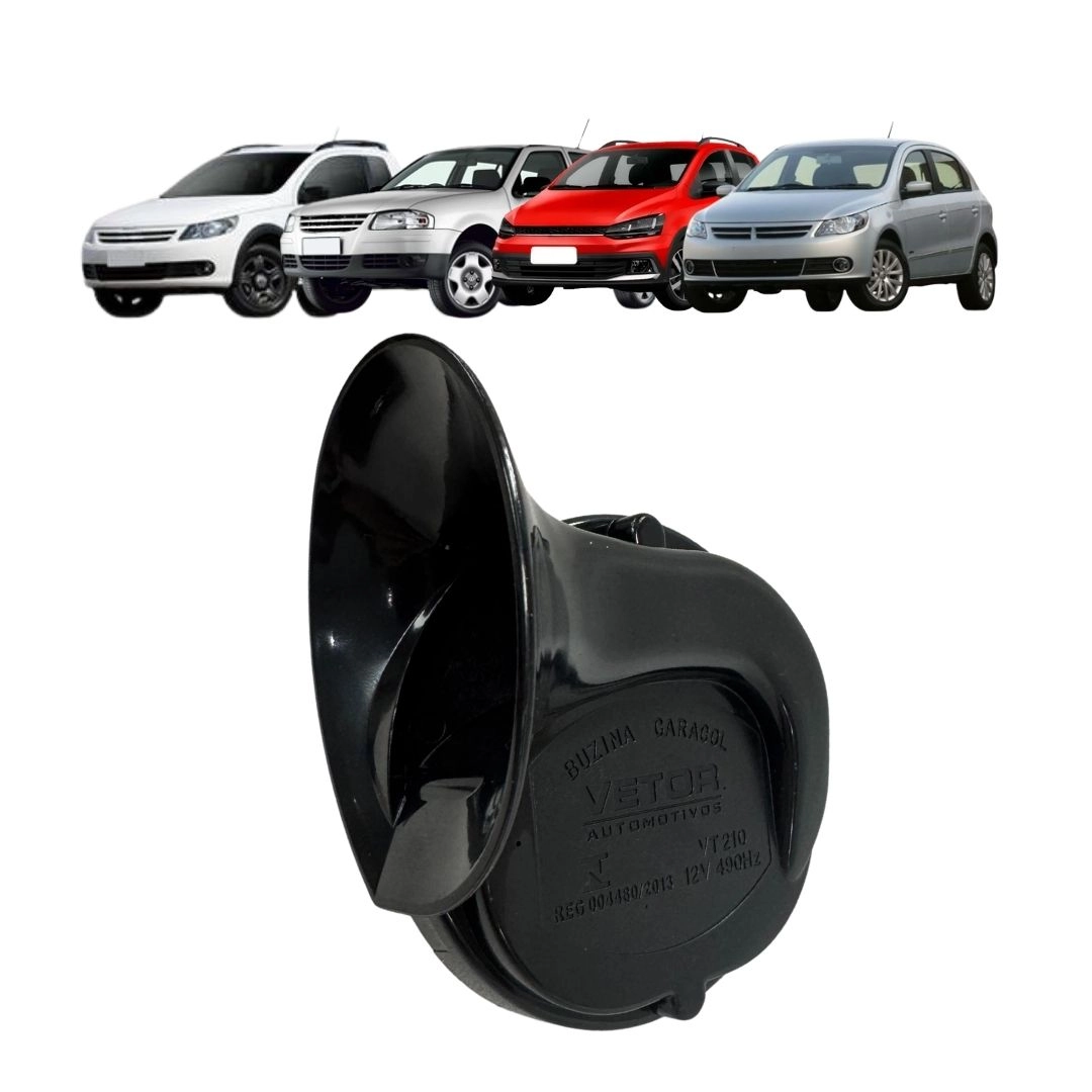 Buzina Caracol Para Volkswagen Gol Fox Saveiro Parati Carro 12v Original GB1057