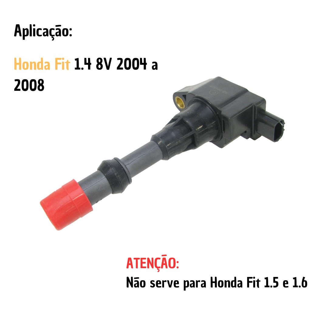 Bobina Ignição Para Honda Fit 1.4 2004 a 2008 12v Bobina Ignição Para Honda Fit 1.4 2004 a 2008 12v