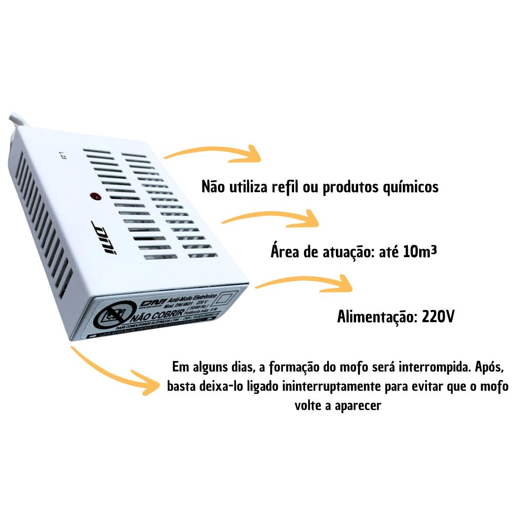 Par Anti Mofo Eletrônico 220v Desumidificador Até 10m² DNI