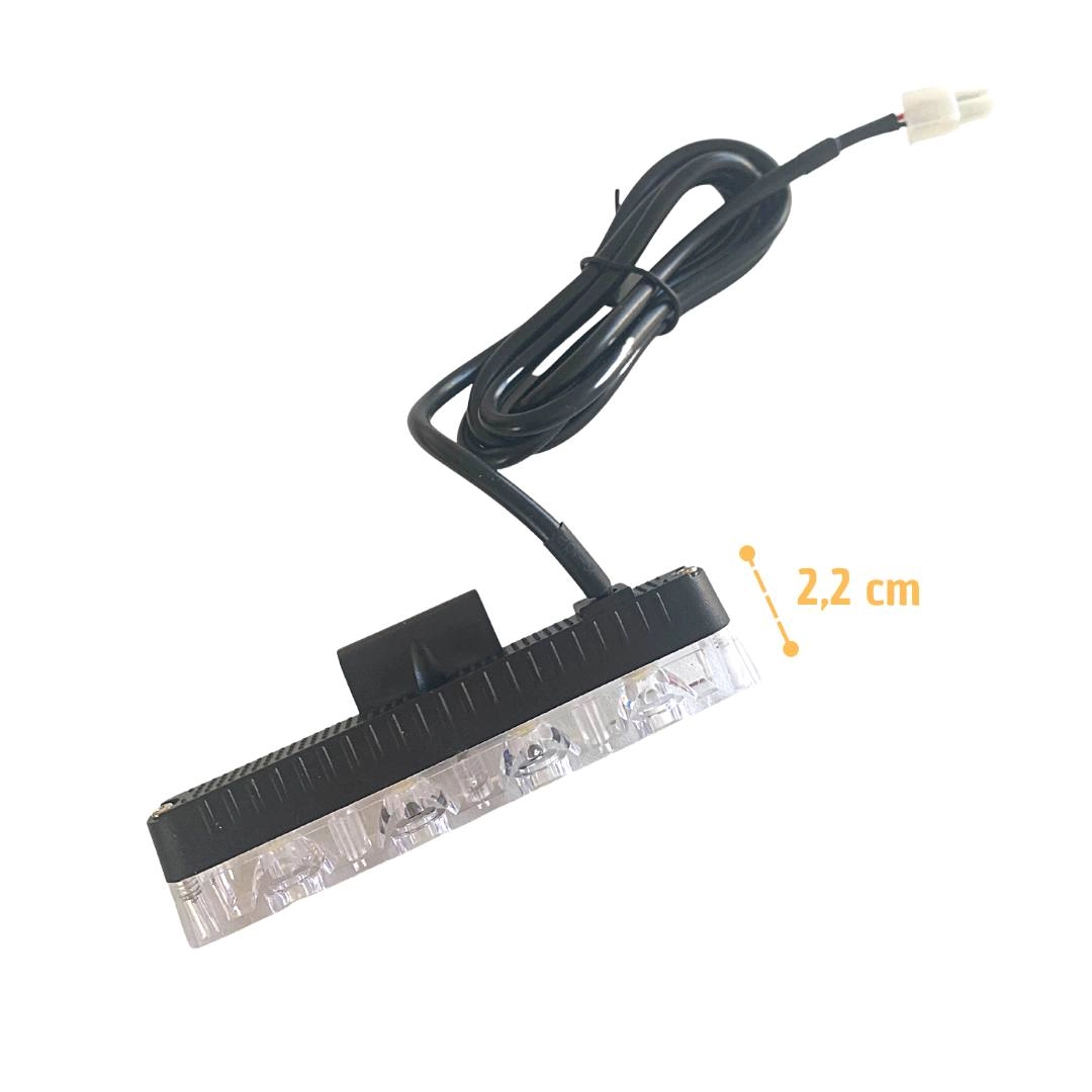Kit Strobo Branco Ultra Forte Motos Viaturas 4 Barras 4 Leds Kit Strobo Branco Ultra Forte Motos Viaturas 4 Barras 4 Leds