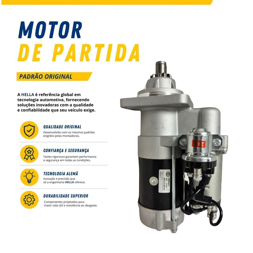Motor de Partida Arranque 24V 11 Dentes 4.0kW Para Mercedes-Benz Caminhão 1720A Ônibus OF1721 OH1420 OH1621L OH1623 Hella Motor de Partida Arranque 24V 11 Dentes 4.0kW Para Mercedes-Benz Caminhão 1720A Ônibus OF1721 OH1420 OH1621L OH1623 Hella