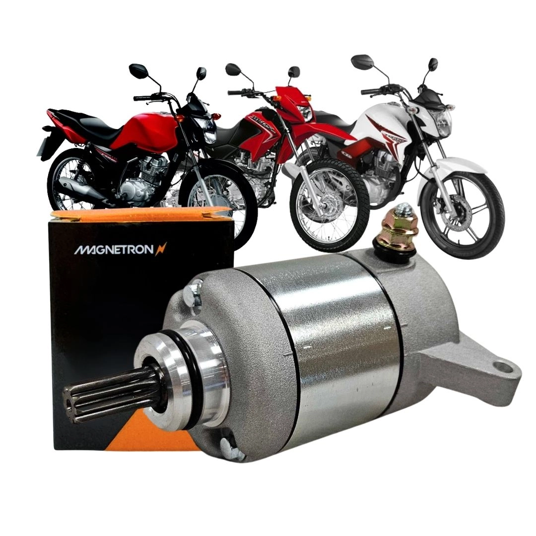 Motor de Partida Arranque  Para Fan 125 150 Bros 125 150 Titan 150 CG Cargo 125 150 Start 150 Shineray XY 150 Fire Magnetron