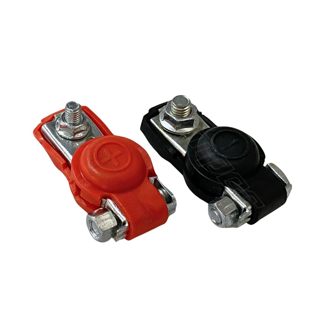 Kit 2 Terminal Bateria Automotiva Isolador Cabo 10/25mm Kit 2 Terminal Bateria Automotiva Isolador Cabo 10/25mm