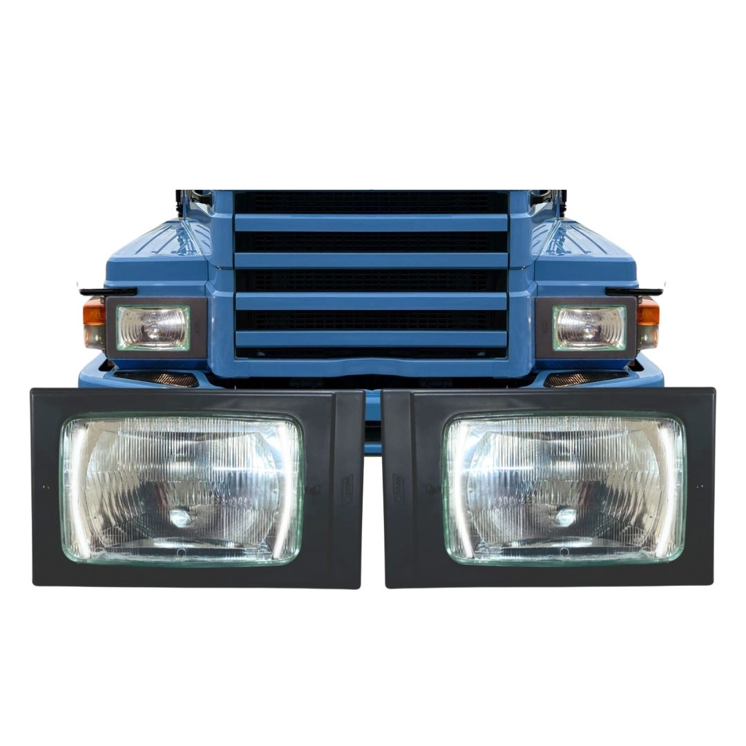 Par Farol Moldura DRL LED Para Scania 112 113 LD LE Par Farol Moldura DRL LED Para Scania 112 113 LD LE