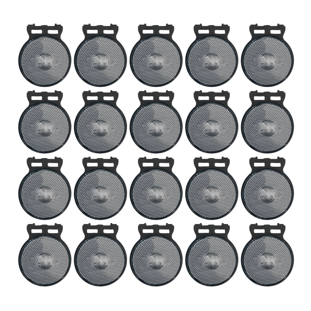 Kit 20 Lanternas Lateral Led Caminhão Carreta Com Suporte Cristal P