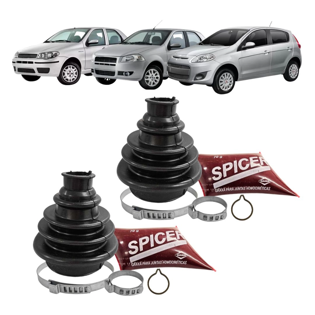 Par Kit Reparo Coifa Homocinetica Para Palio 11 a 17 Roda