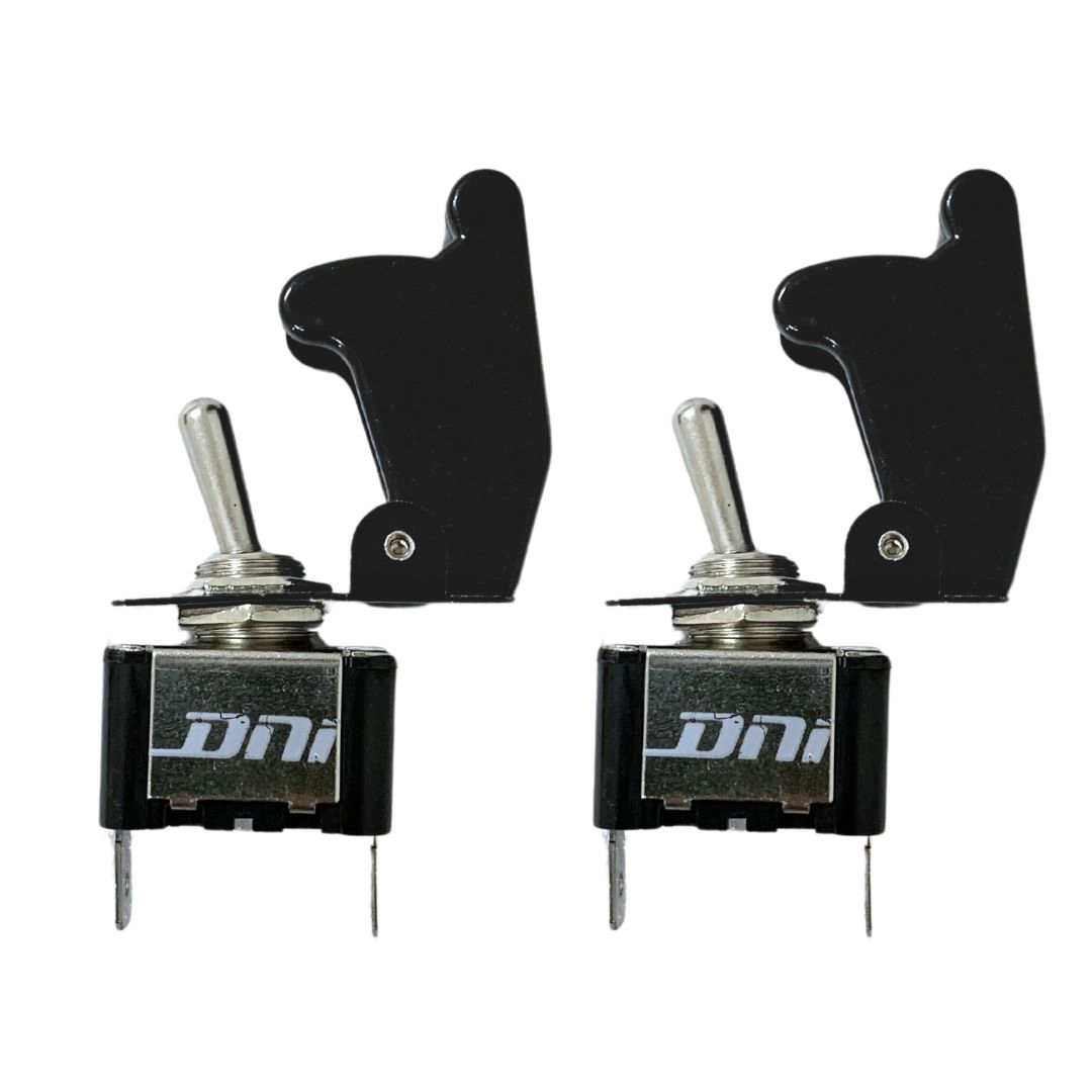 Kit 2 Chave Botão Liga Desliga 2 Posições Preta Tipo Caça