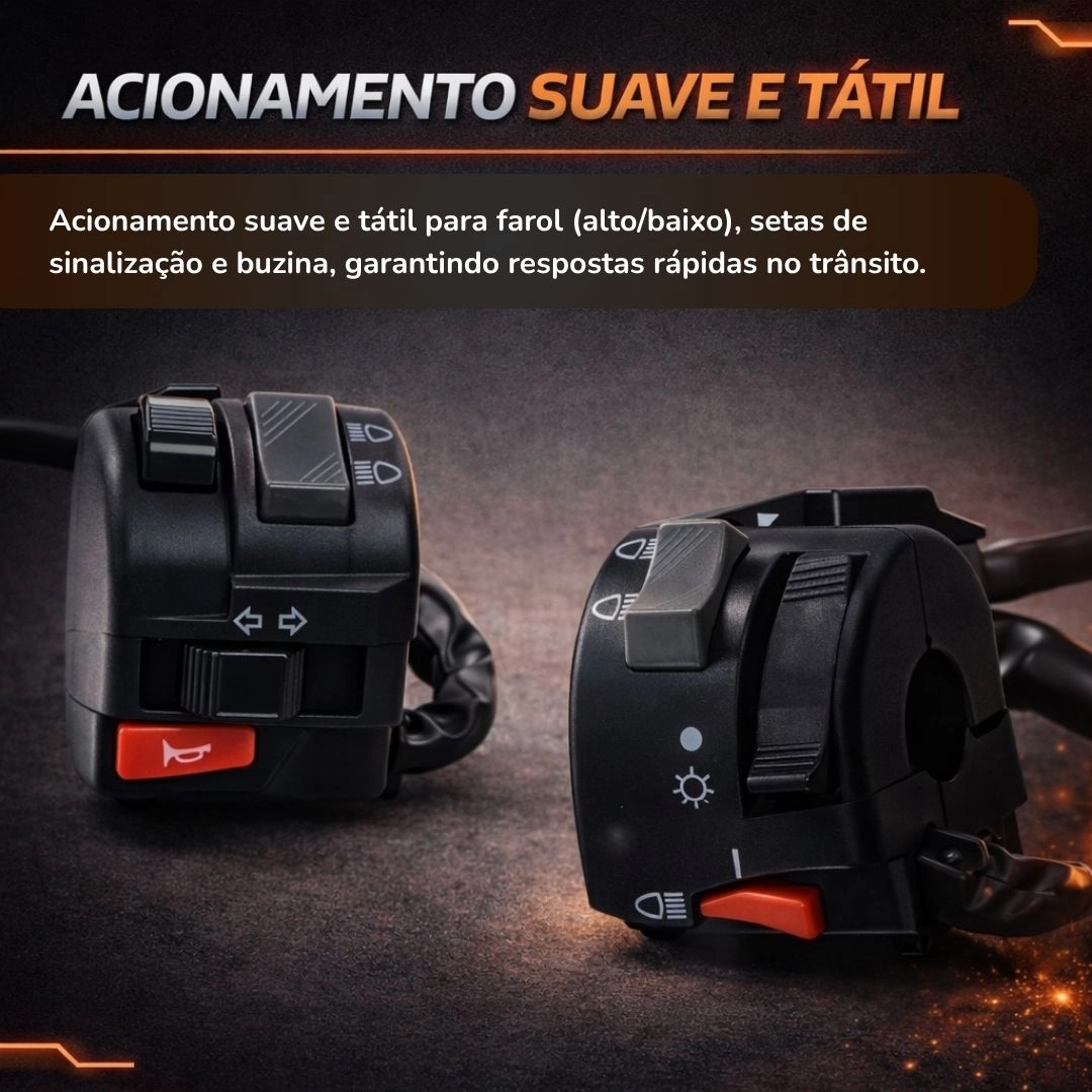 Chave de Luz Farol Buzina e Pisca Para Yamaha Factor 125 YBR 2009 a 2013 Magnetron 90235500