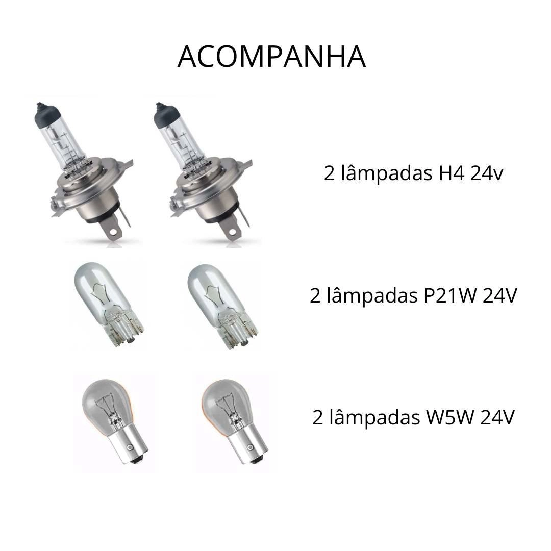 Par Farol para Volvo VM 260 310 220 270 330 com Lampadas Par Farol para Volvo VM 260 310 220 270 330 com Lampadas