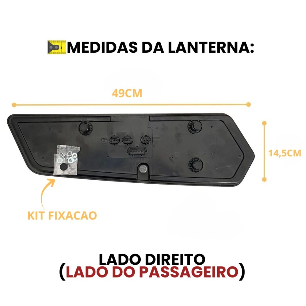Lanterna Traseira LED Multifunção 24V Flashing Lado Direito Lanterna Traseira Caminhão Full Led