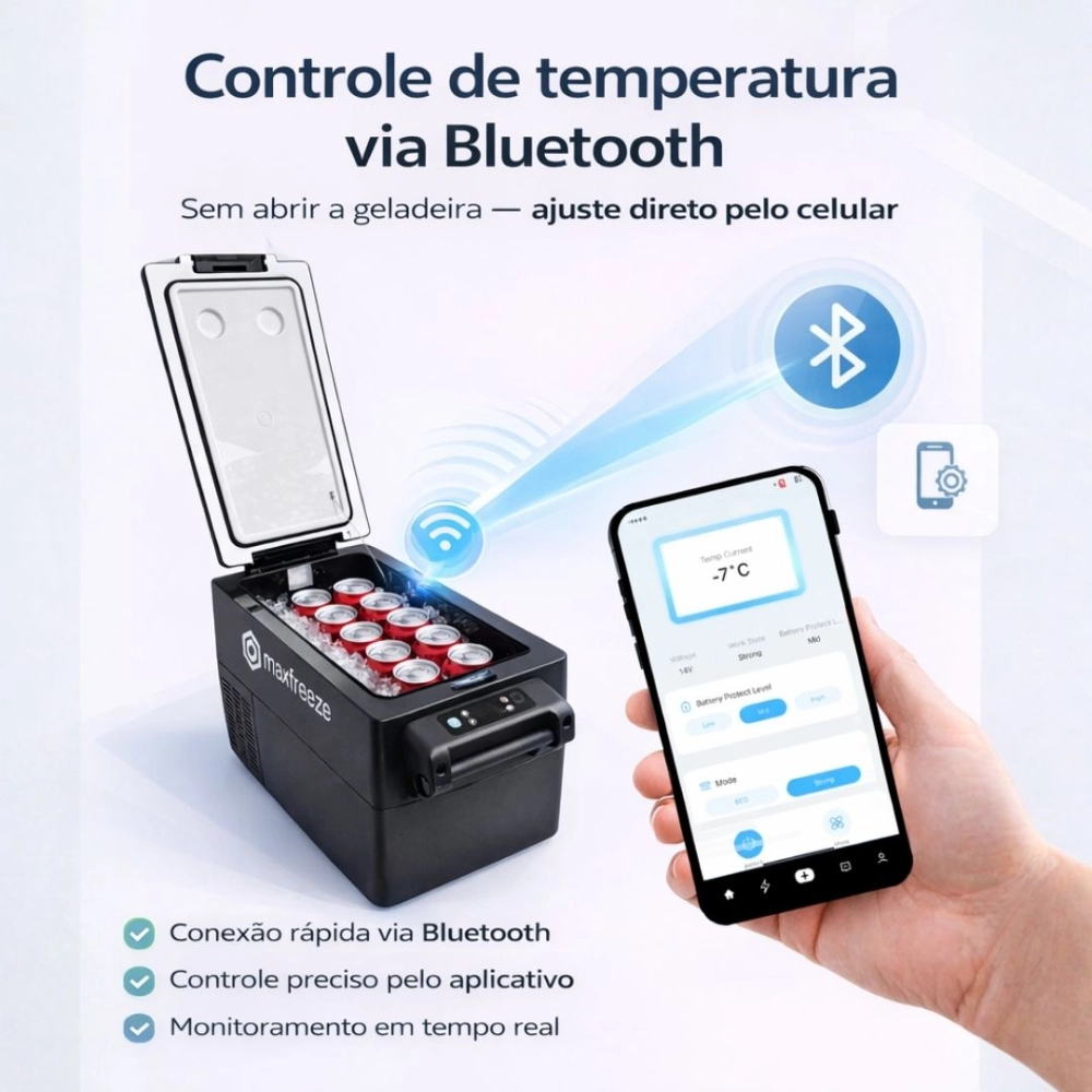 Mini Geladeira Portátil 45 Litros Para Caminhão Ônibus Van 12V/24V 110v/220v Mini Geladeira Portátil 45 Litros Para Caminhão Ônibus Van 12V/24V 110v/220v