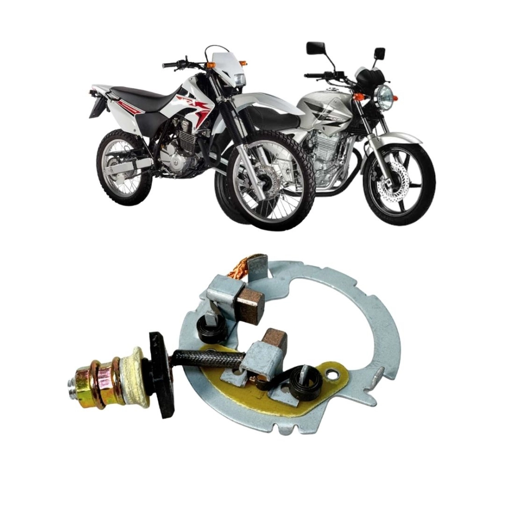 Porta Escova Motor Partida Arranque Para Honda CG Titan 125 NXR125 NXR150 Bros Cbx 250 Twister Xr 250 Tornado Cbx200 Nx200 Xr200 Cbx150 Yamaha Ys 250 Fazer XTZ 250 Lander Tenere Magnetron