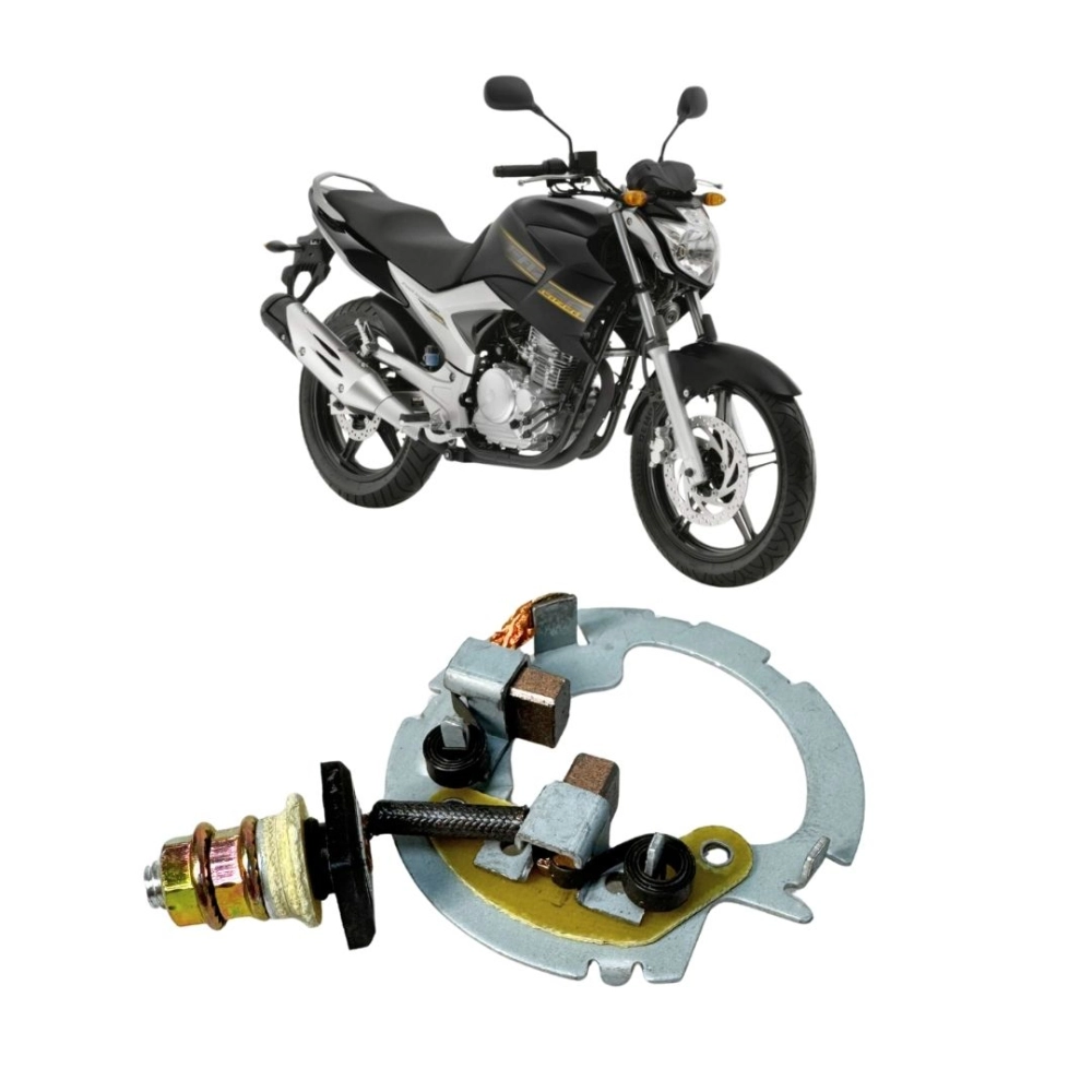 Porta Escova Motor Partida Arranque Para Honda CG Titan 125 NXR125 NXR150 Bros Cbx 250 Twister Xr 250 Tornado Cbx200 Nx200 Xr200 Cbx150 Yamaha Ys 250 Fazer XTZ 250 Lander Tenere Magnetron
