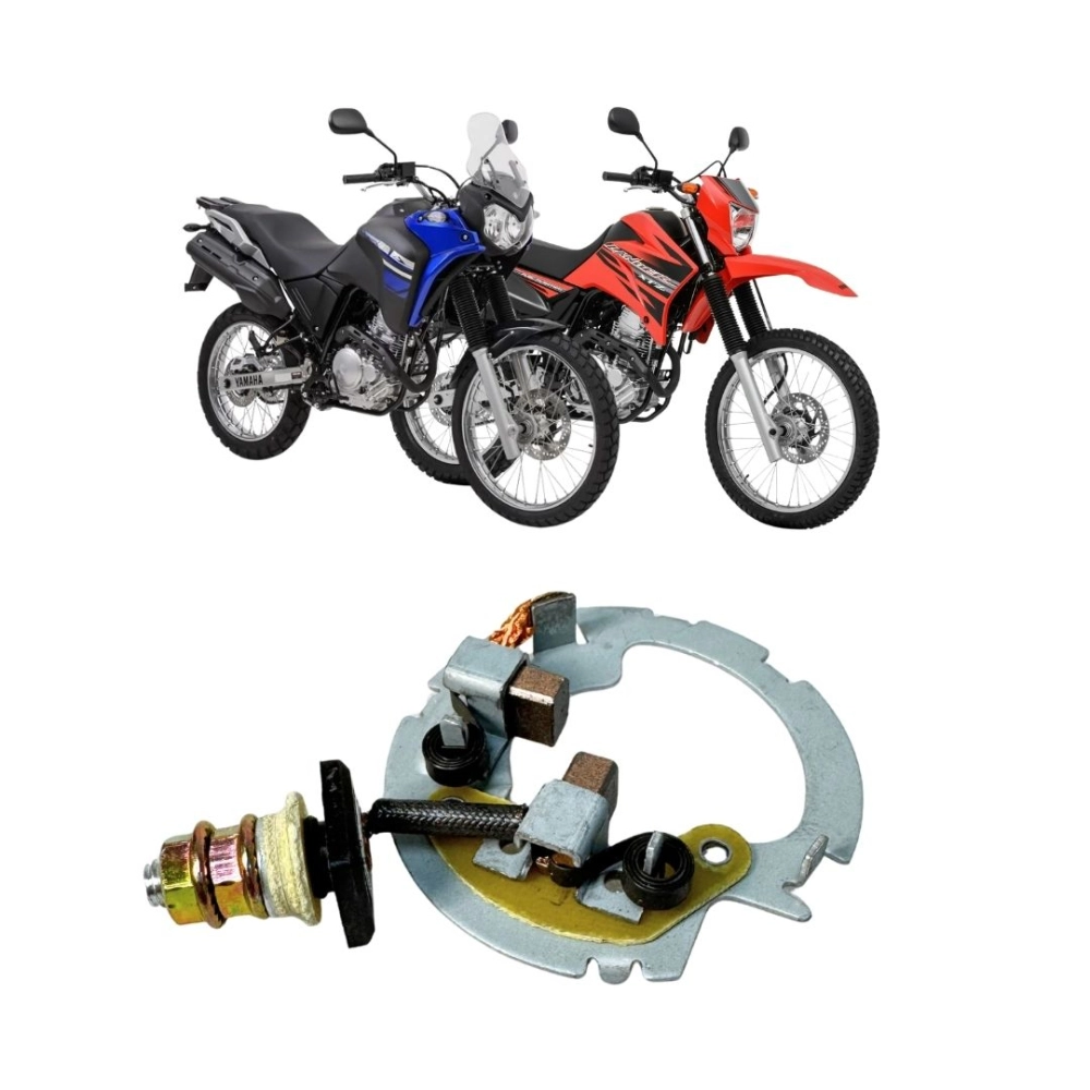 Porta Escova Motor Partida Arranque Para Honda CG Titan 125 NXR125 NXR150 Bros Cbx 250 Twister Xr 250 Tornado Cbx200 Nx200 Xr200 Cbx150 Yamaha Ys 250 Fazer XTZ 250 Lander Tenere Magnetron
