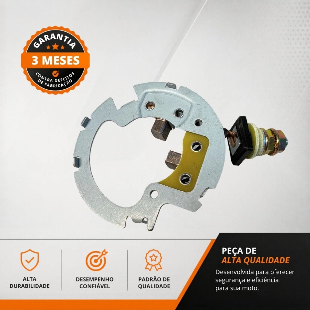 Porta Escova Motor Partida Arranque Para Honda CG Titan 125 NXR125 NXR150 Bros Cbx 250 Twister Xr 250 Tornado Cbx200 Nx200 Xr200 Cbx150 Yamaha Ys 250 Fazer XTZ 250 Lander Tenere Magnetron