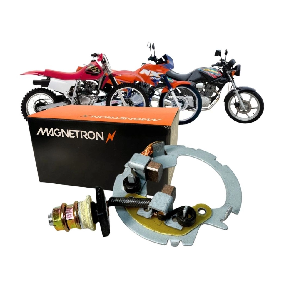 Porta Escova Motor Partida Arranque Para Honda CG Titan 125 NXR125 NXR150 Bros Cbx 250 Twister Xr 250 Tornado Cbx200 Nx200 Xr200 Cbx150 Yamaha Ys 250 Fazer XTZ 250 Lander Tenere Magnetron